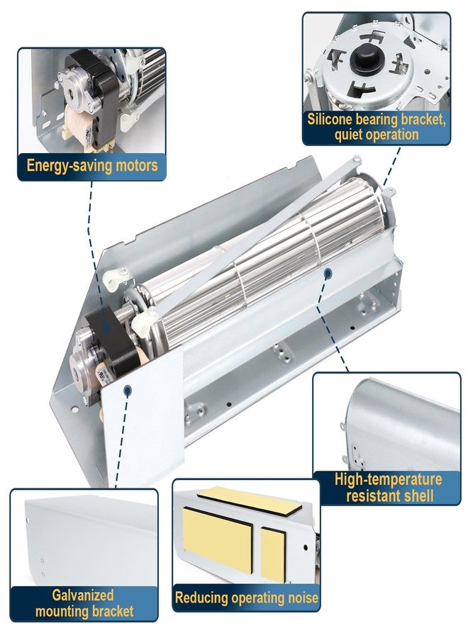 Aibabcue Fireplace Blower Fan Kit FBK100 for Superior, Astria, Lennox MPD3530CNM, Fireplace Blower Fan with Power Cord Replacement for BC36, DR-500CMN, B-500, B-600, B-800,FBK 80L84 - Image 5